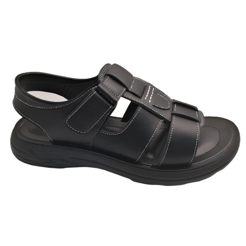 Open Toe Outdoor sandal Non-Slip Buckle Strap Men's Casual Sandals Beach Shoe accept OEM Service Custom Men's Sandals with Flat Soft and Comfortable Style Size PU sporty men's beach sandals arab arabic pu sandal