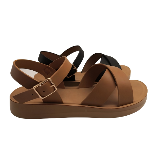 Woman sandal flat sandals cross strap ankle useful sandal