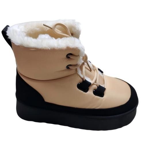 Vrouwen Warme Laarzen Groothandel Klassieke dames Sneeuwlaarzen Winter Bont veterschoenen Voor meisjes Bruin Bont Pluche Dikke Bodem Designer winterschoenen Mode dameslaarzen